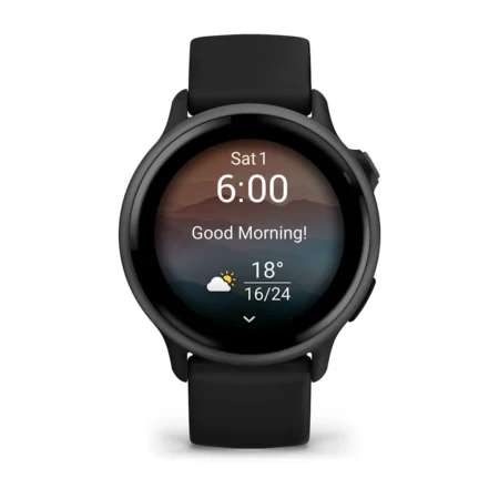 GARMIN VIVOACTIVE 6 BLACK WITH BLACK SILICON BAND