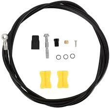 DISC BRAKE HOSE, SM-BH90-SB, 1700MM BLACK, W/CONNECTING UNIT, IND.PACK